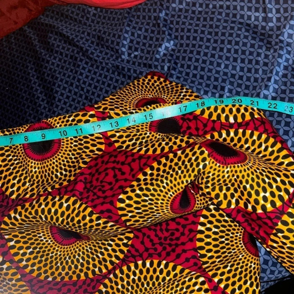 Vintage  Luxury Ankara patterned studded cape open jacket Sz L - Picture 11 of 16